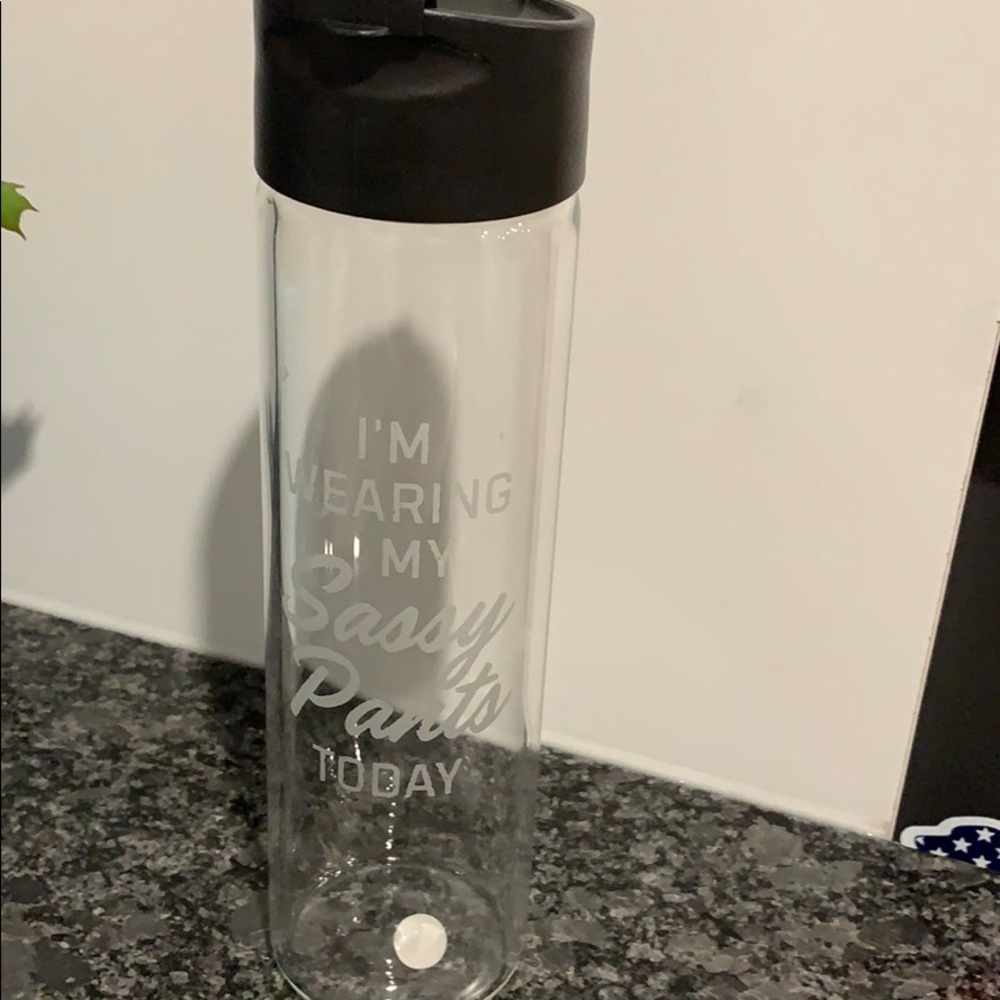 Glass water bottle